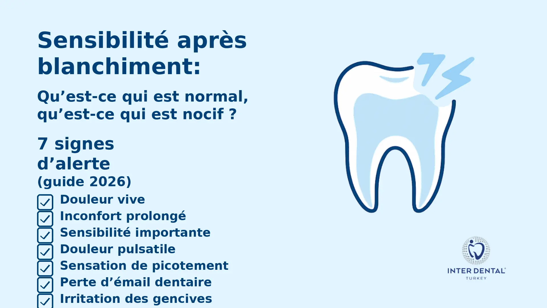 Sensibilité après blanchiment : quoi faire